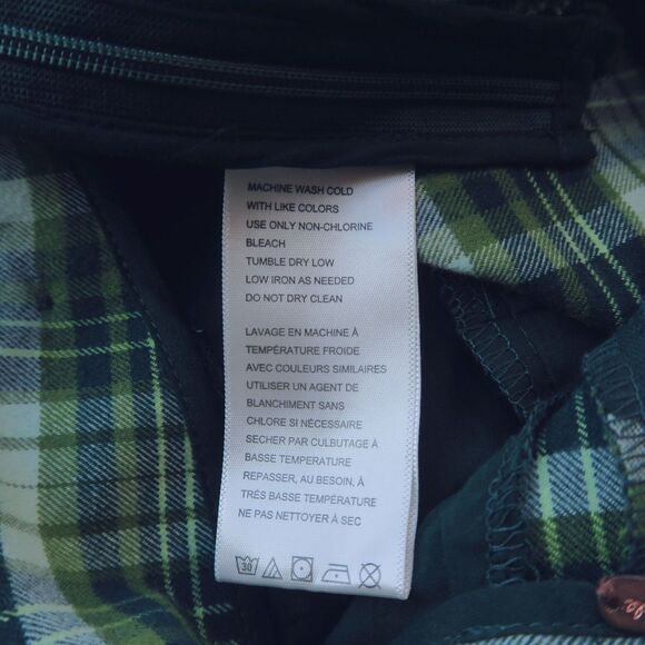 FREE PEOPLE NWT Acadia Green Combo Demi Plaid Pants Size 8 Cropped Wide Leg Punk - Picture 9 of 12